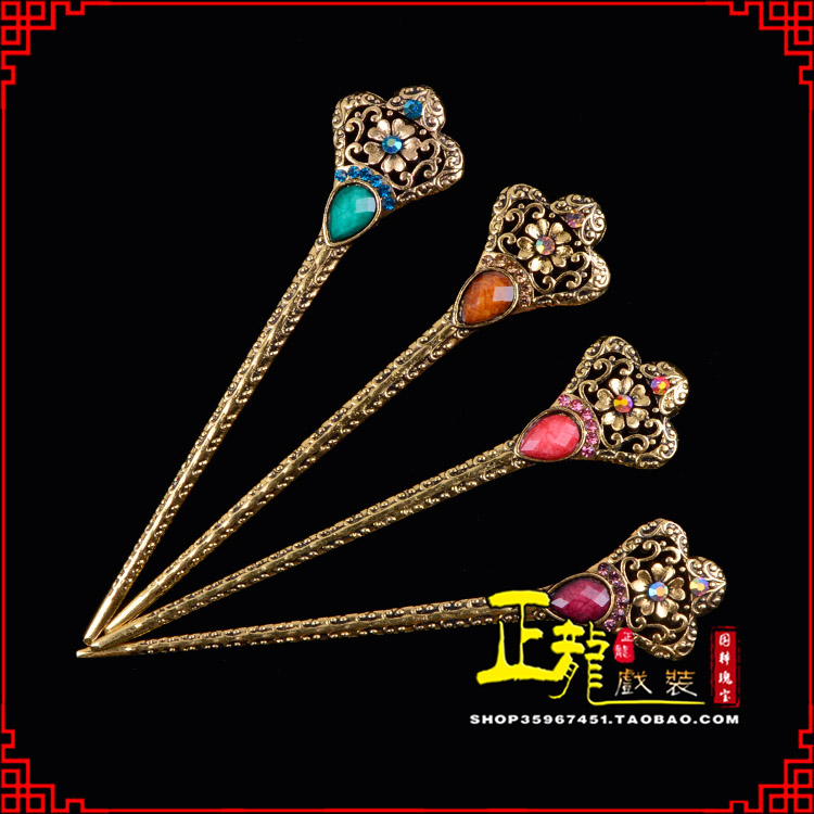 伊犁头饰老旦青衣员外夫人簪子 老旦发簪